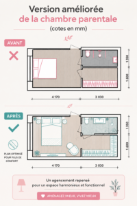 Aménagement moderne d'une chambre avec des accessoires décoratifs.