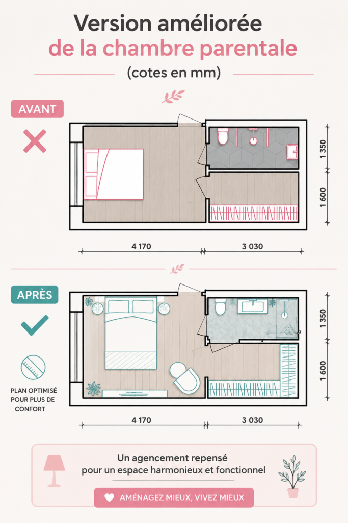 Aménagement moderne d'une chambre avec des accessoires décoratifs.