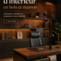 Bureau moderne en bois avec décoration élégante