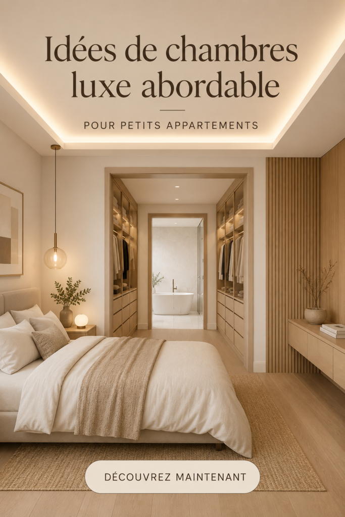 Aménagement d'une chambre de luxe abordable dans un petit appartement