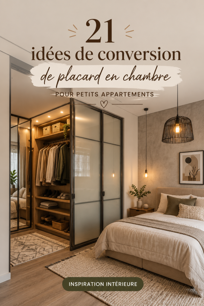 Idée de conversion de placard en espace de nuit dans un appartement