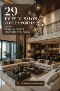 Un salon moderne avec un design élégant et des couleurs apaisantes