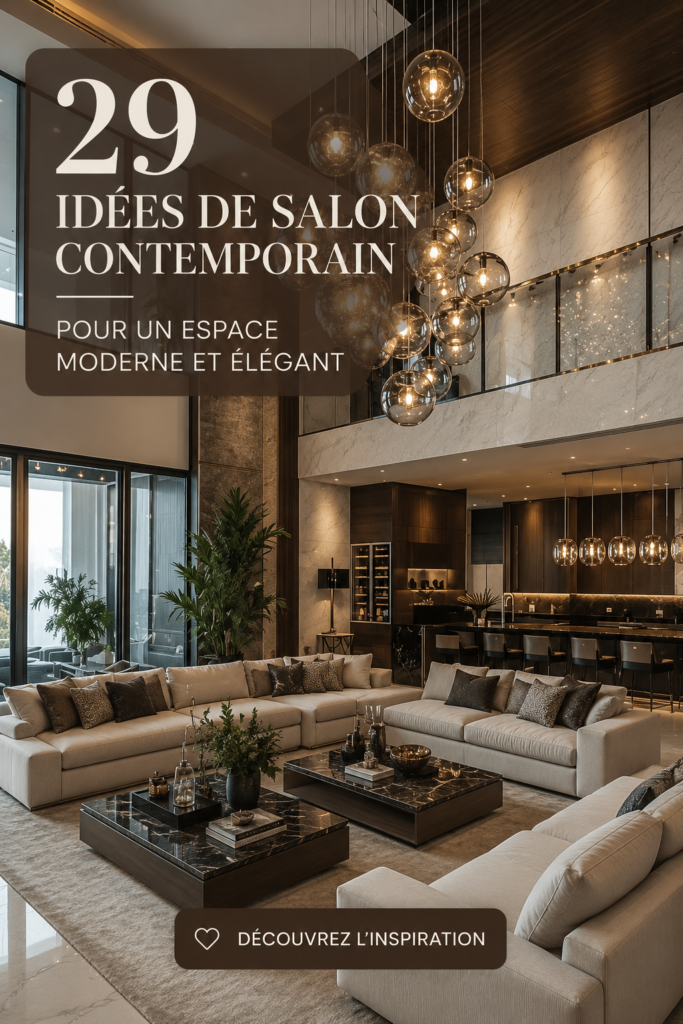 Un salon moderne avec un design élégant et des couleurs apaisantes