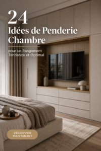 Penderie moderne et organisée avec des vêtements et accessoires bien rangés
