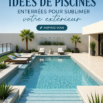 Une belle piscine enterrée entourée de verdure dans un jardin