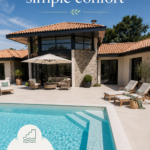 Accès simple et confortable à une piscine familiale