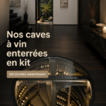 Cave à vin enterrée en kit dans un sous-sol moderne