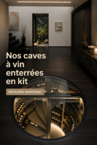 Cave à vin enterrée en kit dans un sous-sol moderne