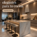 Chaises de bar élégantes en bois avec un décor de cuisine moderne