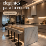 Chaises de bar élégantes en bois avec un décor de cuisine moderne