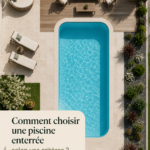 Une belle piscine enterrée dans un jardin bien entretenu