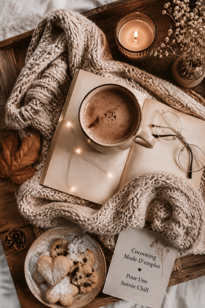 Une ambiance cocooning avec des coussins et une lumière douce dans un salon.