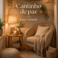 Un coin de paix aménagé avec des coussins et des plantes