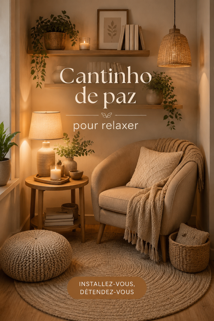 Un coin de paix aménagé avec des coussins et des plantes