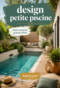 Design élégant d'une petite piscine intégrée dans un jardin moderne.
