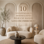 Intérieur minimaliste avec des objets essentiels qui créent un espace désencombré