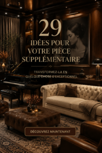 Chambre d'amis chaleureuse avec décoration unique et mobilier accueillant.