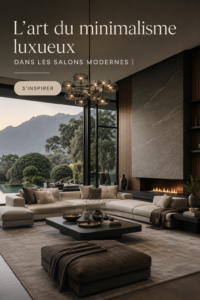 Salon moderne décoré avec un style minimaliste et des matériaux luxueux