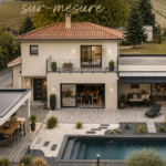 Une maison moderne conçue sur-mesure avec un jardin