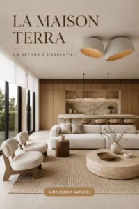 Intérieur d'une maison Terra, design moderne et éco-responsable