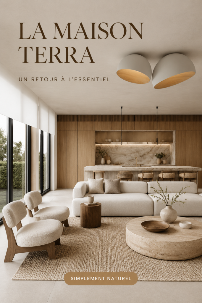 Intérieur d'une maison Terra, design moderne et éco-responsable