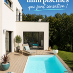 Modèles de mini piscines modernes dans un jardin verdoyant