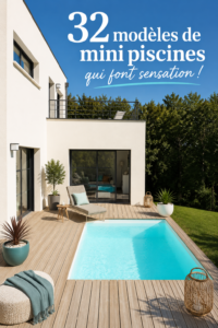 Modèles de mini piscines modernes dans un jardin verdoyant
