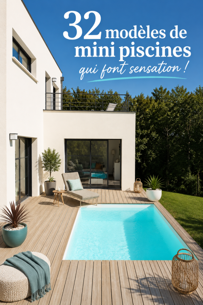 Modèles de mini piscines modernes dans un jardin verdoyant