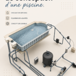 Une belle piscine privée avec des normes de conception modernes et pratiques.