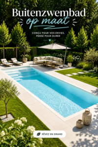 Une belle piscine extérieure sur mesure dans un jardin aménagé avec goût.