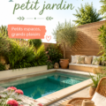 Une piscine installée dans un petit jardin, idéale pour se rafraîchir