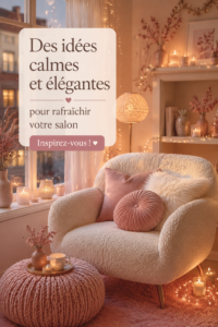 Un salon aux couleurs douces avec des plantes et des coussins confortables