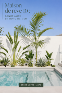 Maison en bord de mer avec une décoration intérieure relaxante