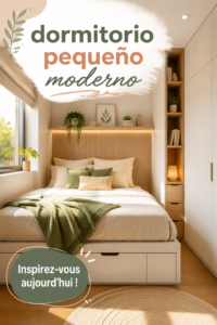 Petit dormitorio moderne aménagé avec goût et style