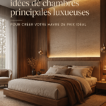 Chambre élégante avec des textiles luxueux et une décoration apaisante
