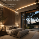 Chambre moderne avec éclairage doux pour une ambiance apaisante