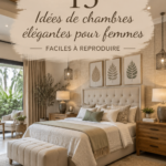 Chambre élégante avec des teintes douces et un décor raffiné