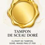 Cliparts dorés élégants pour projets créatifs.
