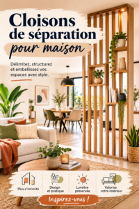 Exemple de cloisons de séparation élégantes dans un intérieur moderne