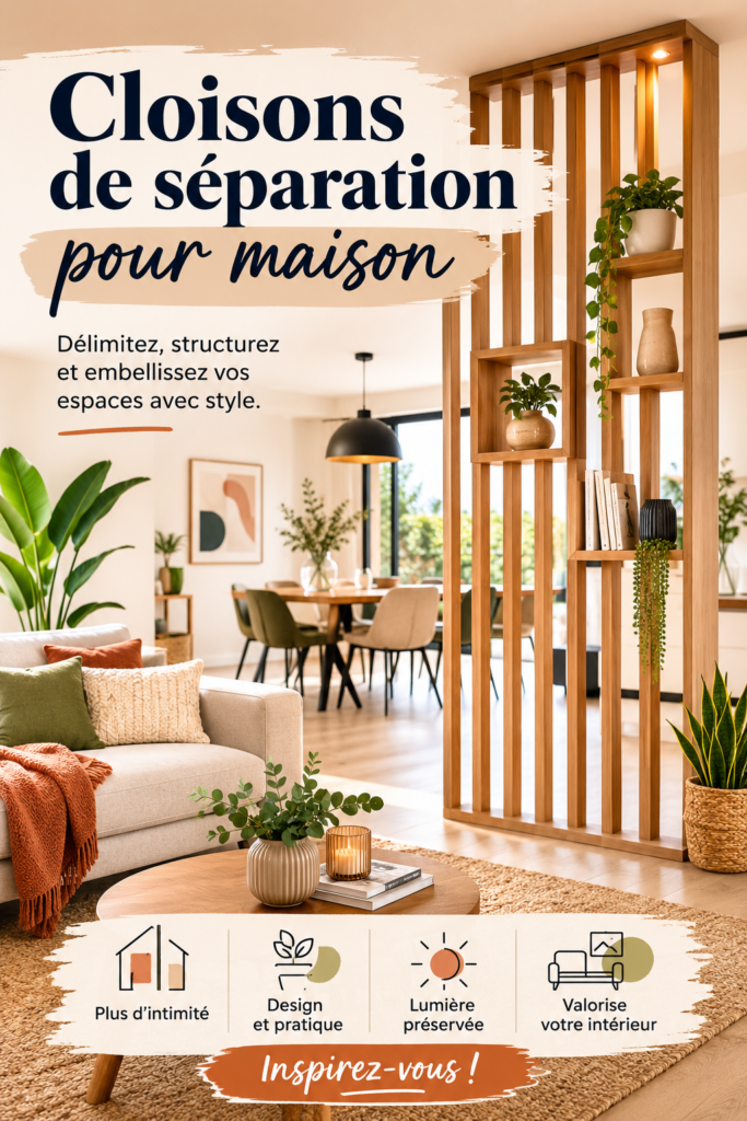 Exemple de cloisons de séparation élégantes dans un intérieur moderne