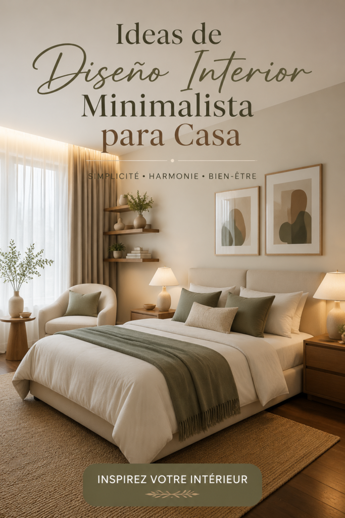 Intérieur d'une maison décorée dans un style minimaliste et moderne.