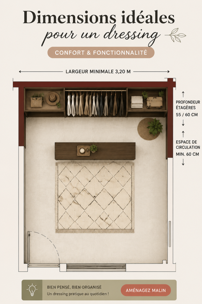 Une cabine armada bien aménagée avec des dimensions optimales pour un rangement pratique.