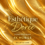 Fonds d'écran doré élégant pour téléphone mobile
