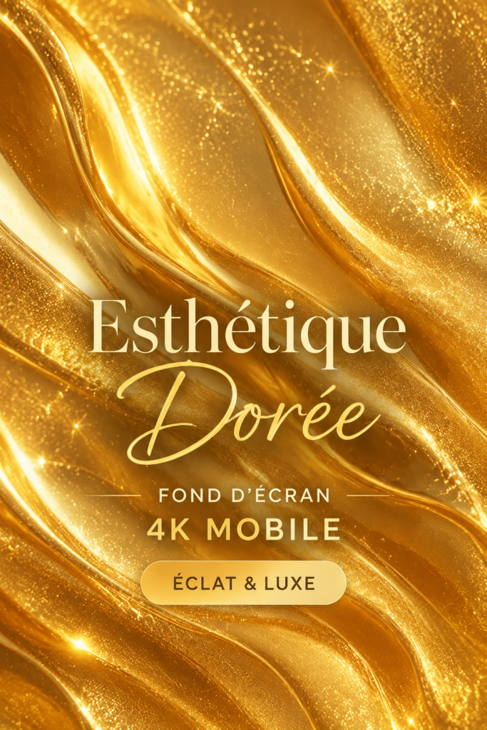 Fonds d'écran doré élégant pour téléphone mobile