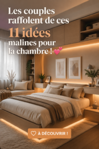 Chambre à coucher cosy décorée pour un couple