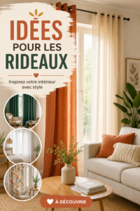Collection de rideaux colorés et variés dans un salon moderne.