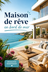 Vue d'une maison en bord de mer avec accès direct à la plage