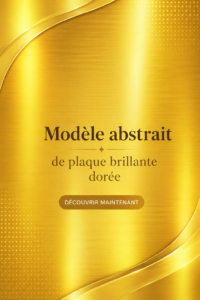Modèle abstrait doré avec effet lumineux