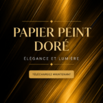 Intérieur élégant avec papier peint doré