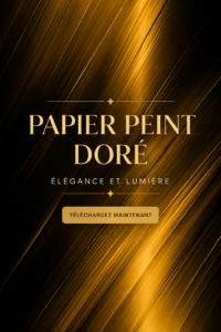 Intérieur élégant avec papier peint doré